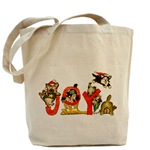 Canvas Tote Bag with Pictures of  Kittens Cats Joy